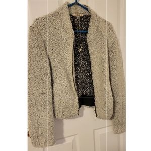 Cropped sherpa zip up jacket